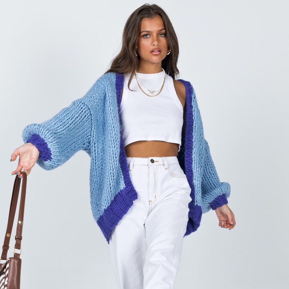 Lester knit cardigan Blue